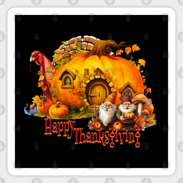 Thanksgiving Turkey Horror Gnomes Magnet by HolidayBug
